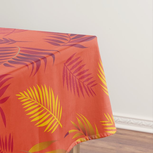 Tropical Leaves Pattern 18 Tablecloth (In Situ)
