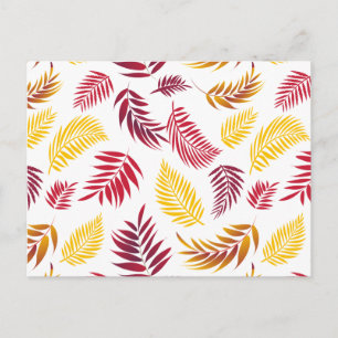Tropical Leaves Pattern 20 Holiday Postcard