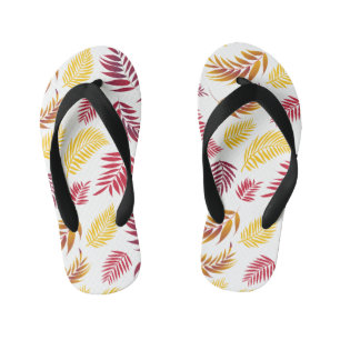 Tropical Leaves Pattern 20 Kid's Jandals