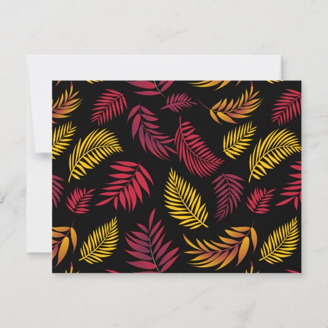Tropical Leaves Pattern 21 Card (Front)