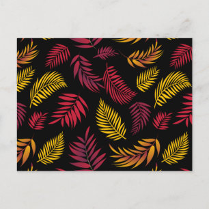 Tropical Leaves Pattern 21 Holiday Postcard