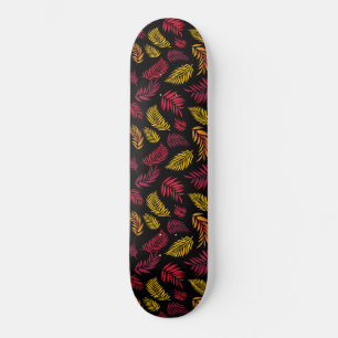 Tropical Leaves Pattern 21 Skateboard