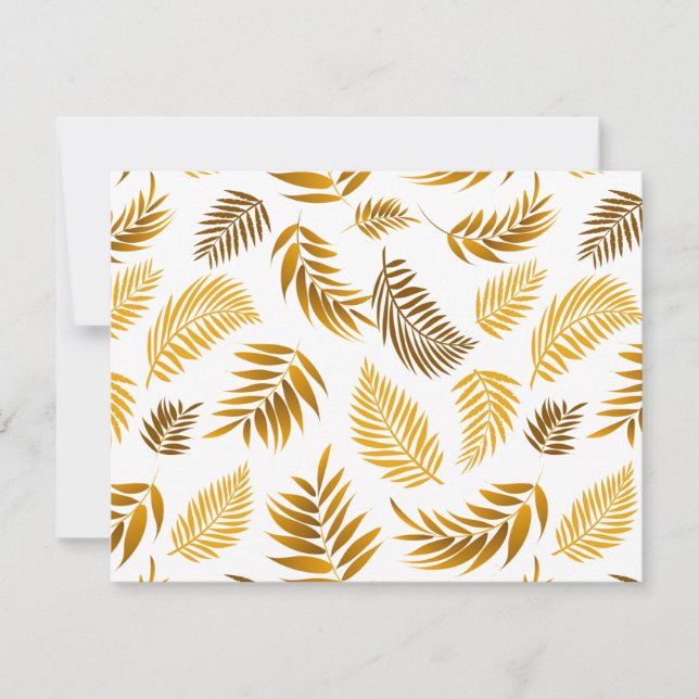 Tropical Leaves Pattern 22 Card (Front)