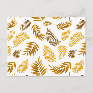 Tropical Leaves Pattern 22 Holiday Postcard