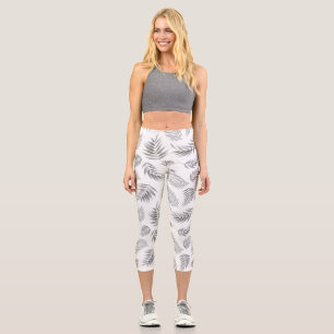 Tropical Leaves Pattern 3 Capri Leggings