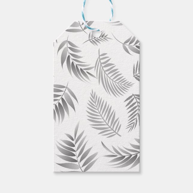 Tropical Leaves Pattern 3 Gift Tags (Front)