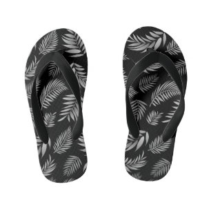 Tropical Leaves Pattern 4 Kid's Jandals