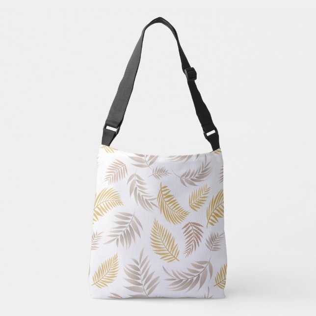 Tropical Leaves Pattern 7 Crossbody Bag (Front)