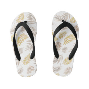 Tropical Leaves Pattern 7 Kid's Jandals