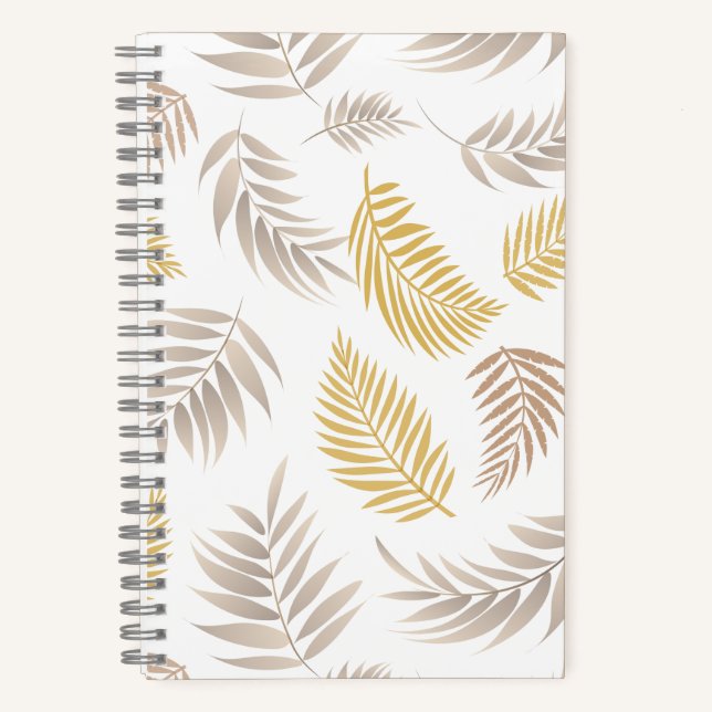 Tropical Leaves Pattern 7 Notebook (Front)