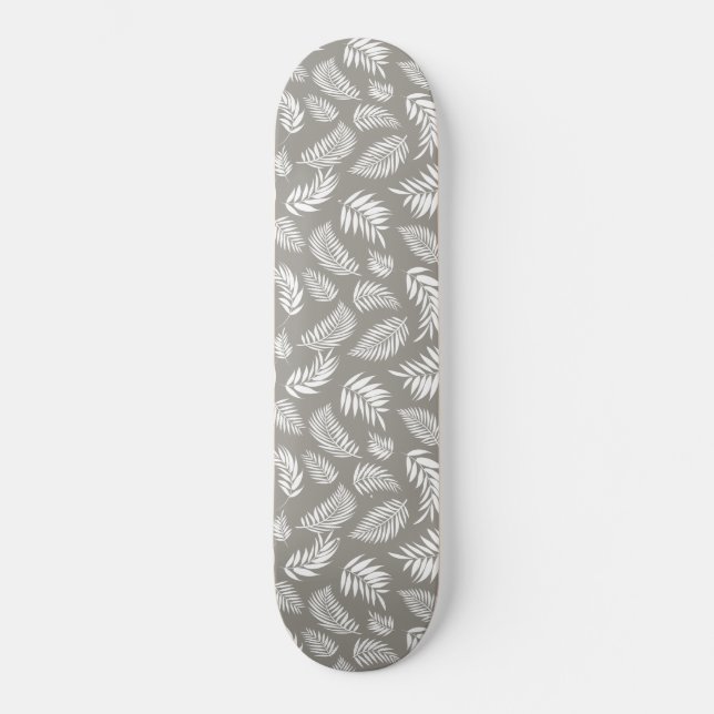 Tropical Leaves Pattern 9 Skateboard (Front)