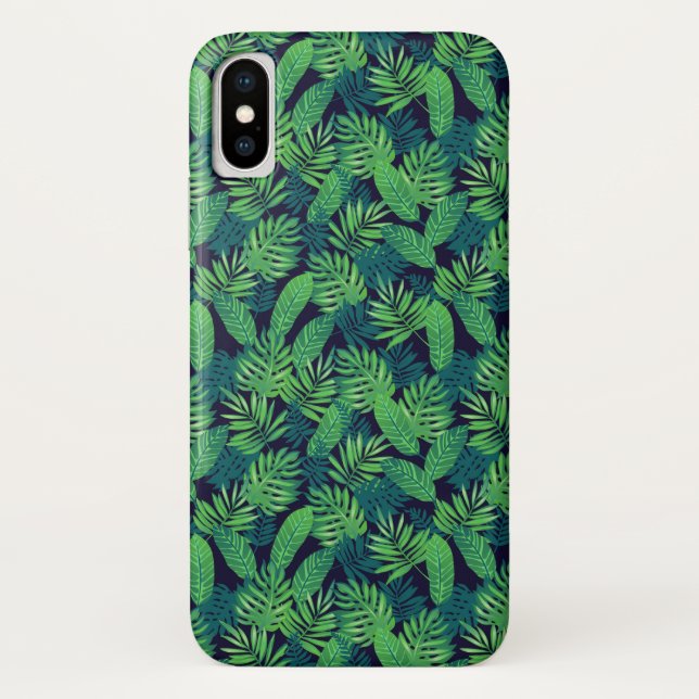 Tropical Leaves Pattern Case-Mate iPhone Case (Back)