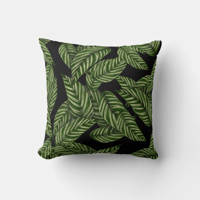 Tropical Leaves Pattern Cushion (Front)