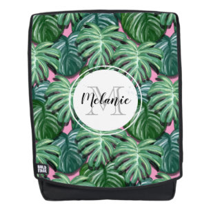 Tropical Leaves Pattern - Green Foliage Backpack