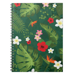 Tropical Leaves Pattern Notebook