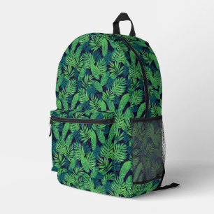 Tropical Leaves Pattern Printed Backpack