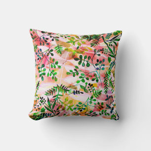 Tropical leaves pattern repeating. Artistic photo Cushion