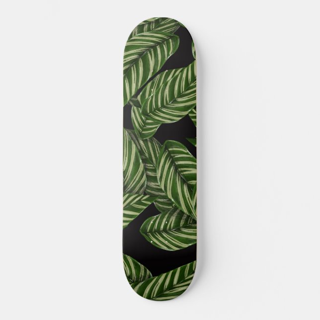 Tropical Leaves Pattern Skateboard (Front)