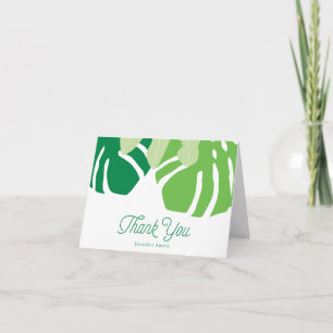 Tropical Leaves Personalised Thank You Note