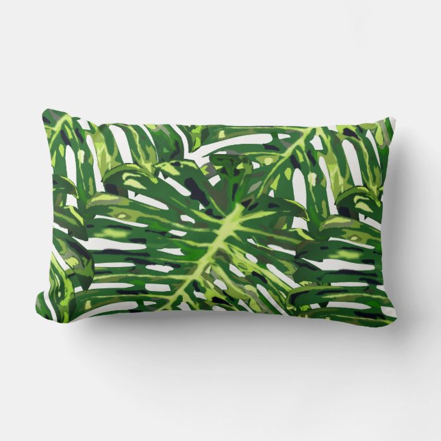 Tropical Leaves Pillow (Front)