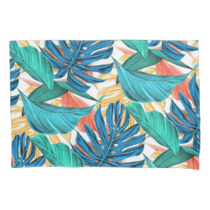 Tropical Leaves Pillow Case