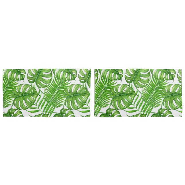 Tropical leaves pillowcase (Front-Set)