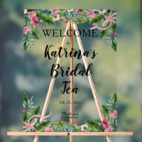 Tropical Leaves | Pink Floral Bridal Tea Shower