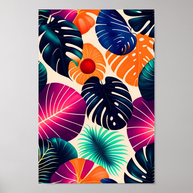 Tropical Leaves Poster (Front)