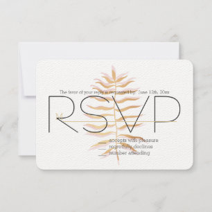 Tropical Leaves RSVP Card