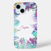 Tropical Leaves, Script Name on White