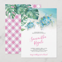 Tropical Leaves Sea Turtle Birthday Party