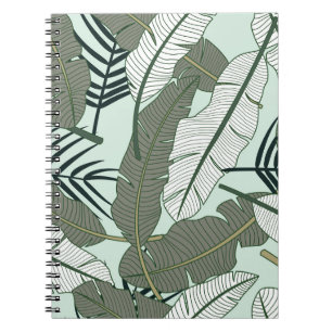 Tropical Leaves: Seamless Nature Pattern. Notebook