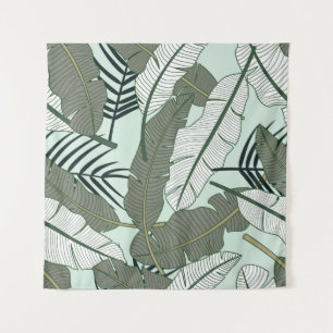 Tropical Leaves: Seamless Nature Pattern. Tapestry