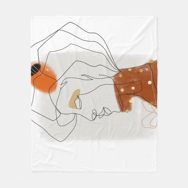 Tropical Leaves, Seamless Pattern Design. Fleece Blanket (Front)