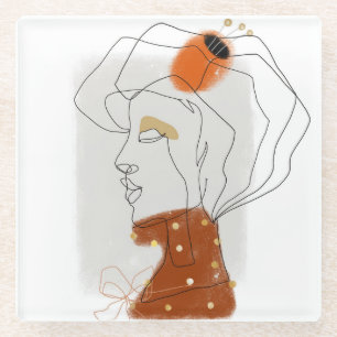 Tropical Leaves, Seamless Pattern Design. Glass Coaster