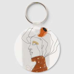Tropical Leaves, Seamless Pattern Design. Key Ring