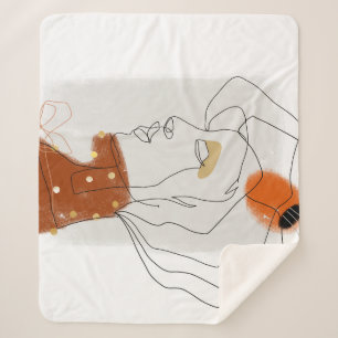 Tropical Leaves, Seamless Pattern Design. Sherpa Blanket