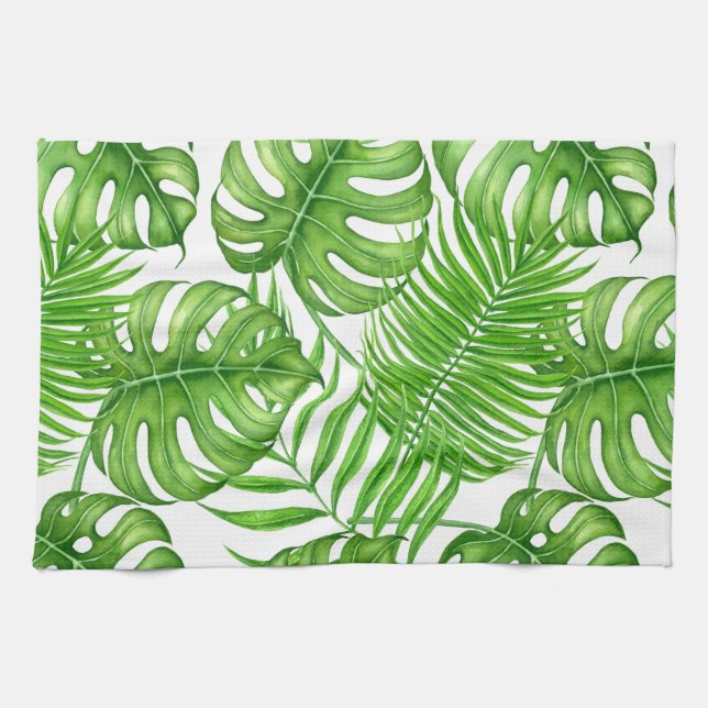 Tropical leaves tea towel (Horizontal)