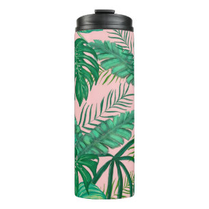 Tropical Leaves Thermal Tumbler