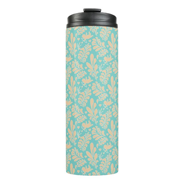 Tropical leaves thermal tumbler (Front)