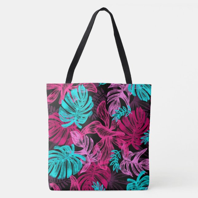Tropical Leaves Tote Bag (Front)
