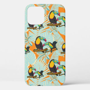 Tropical leaves toucan seamless Pattern iPhone 12 Case