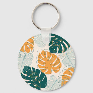 Tropical Leaves: Vintage Jungle Seal Key Ring
