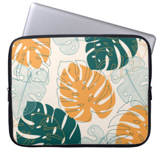 Tropical Leaves: Vintage Jungle Seal Laptop Sleeve