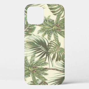 Tropical Leaves Vintage Palms Wallpaper iPhone 12 Case