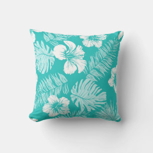 Tropical Leaves: Vintage Plant Pattern Cushion