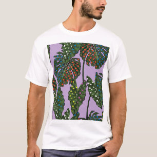 Tropical leaves: vintage polka dot. T-Shirt