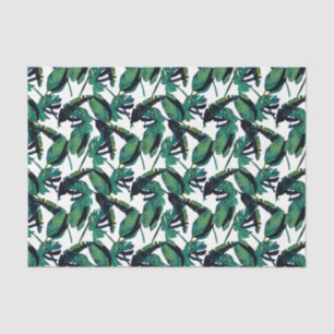Tropical Leaves Watercolor Foliage Decoupage Tissue Paper