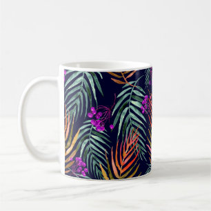 Tropical leaves. Watercolor leaves of a tree, palm Coffee Mug