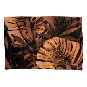 Tropical leaves watercolor, seamless swimwear desi pillowcase